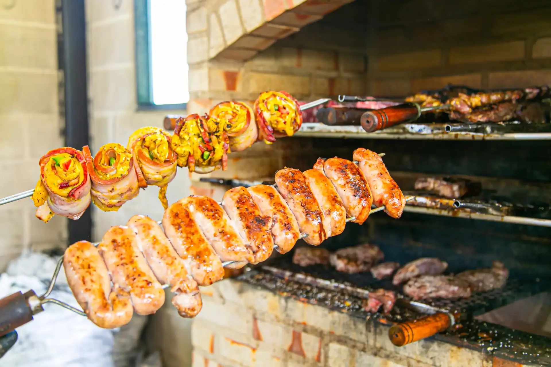 Churrasco fogo de chão na brasa